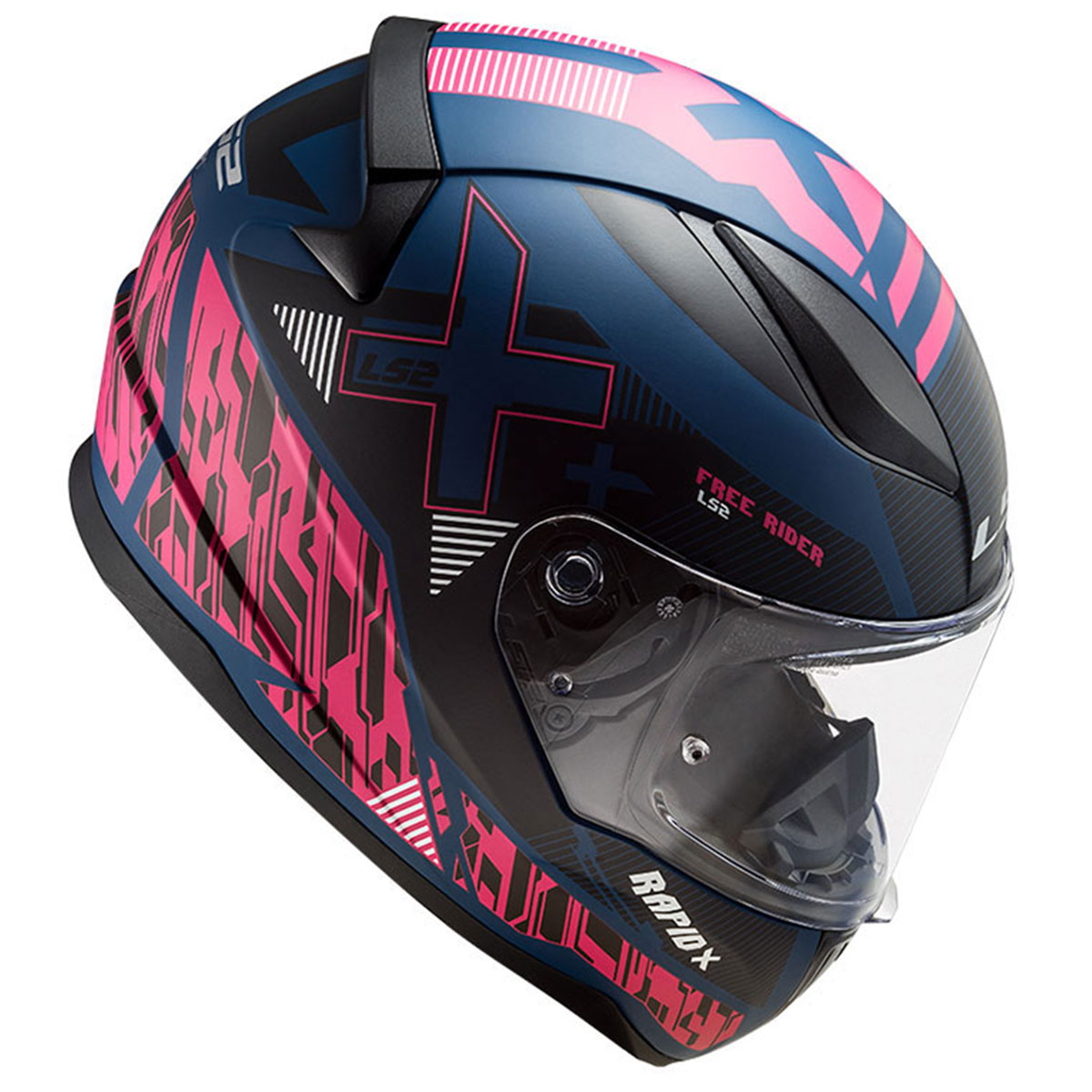 LS2 RAPID 2 XTREET MAT MAVİ-MOR KASK 
